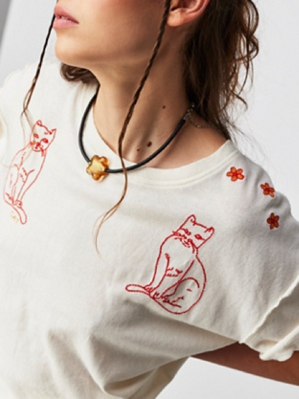 Nwot we the free horsin around tee with cats